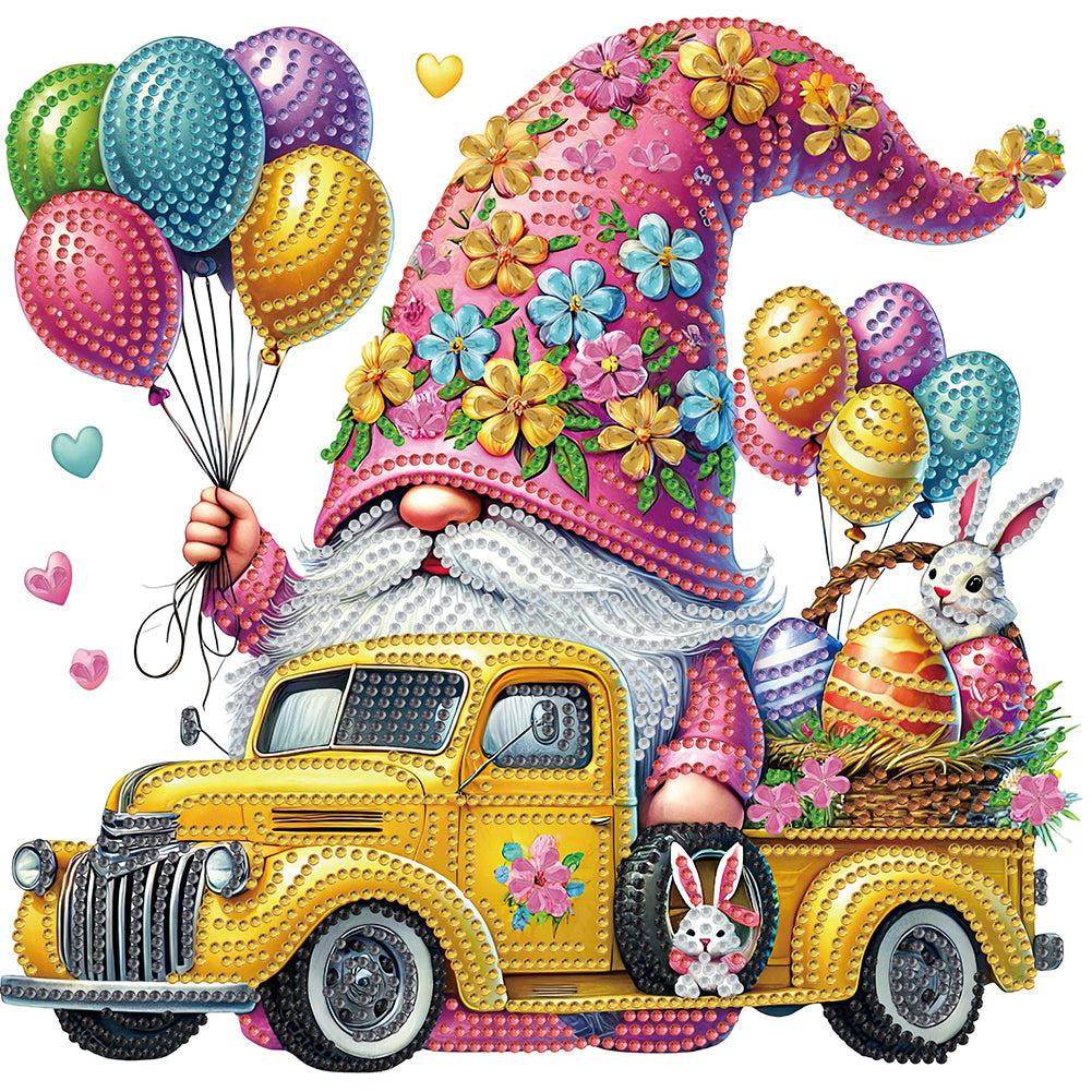 Diamond Painting - Partial Special Shaped - Easter Gnome (30*30CM)