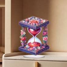 Load image into Gallery viewer, Acrylic Special Shape Flower Hourglass Diamond Painting Desktop Ornaments
