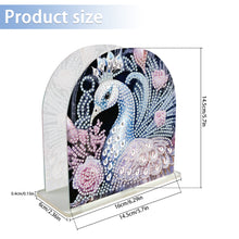 Load image into Gallery viewer, Acrylic Peacock Diamond Painting Napkin Rack Decor for Home Office Decor
