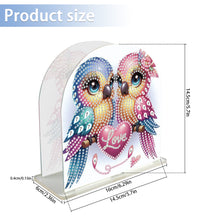 Load image into Gallery viewer, Acrylic Valentines Day Love Bird Diamond Painting Napkin Rack Decor for Desktop
