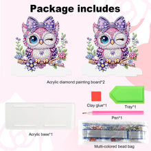 Load image into Gallery viewer, Acrylic Owl DIY Diamond Painting Napkin Rack Decor for Home Office Decor
