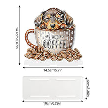 Load image into Gallery viewer, Acrylic Coffee Cup Puppy Diamond Painting Napkin Rack Decor for Home Office
