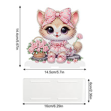 Load image into Gallery viewer, Acrylic Cat Diamond Painting Napkin Rack Decor for Home Office Decor
