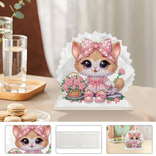 Load image into Gallery viewer, Acrylic Cat Diamond Painting Napkin Rack Decor for Home Office Decor
