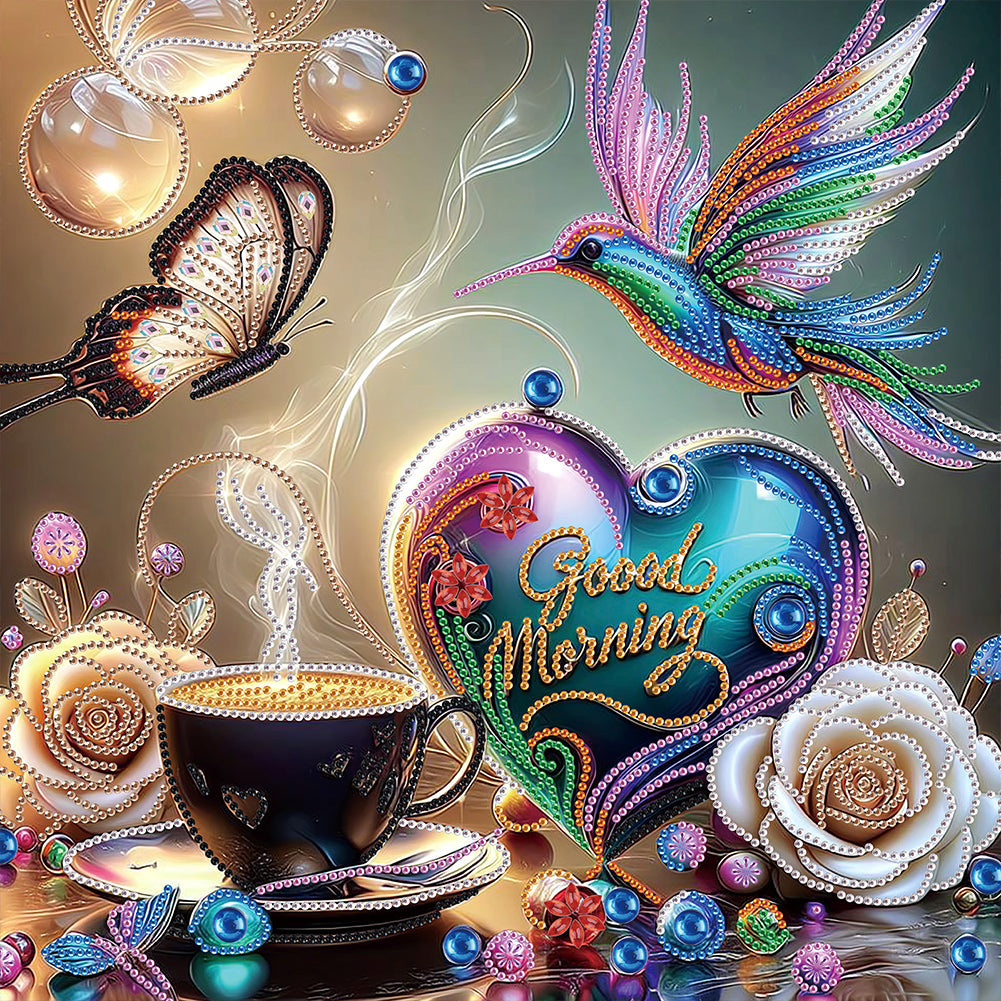 Diamond Painting - Partial Special Shaped - Hummingbird (40*40CM)