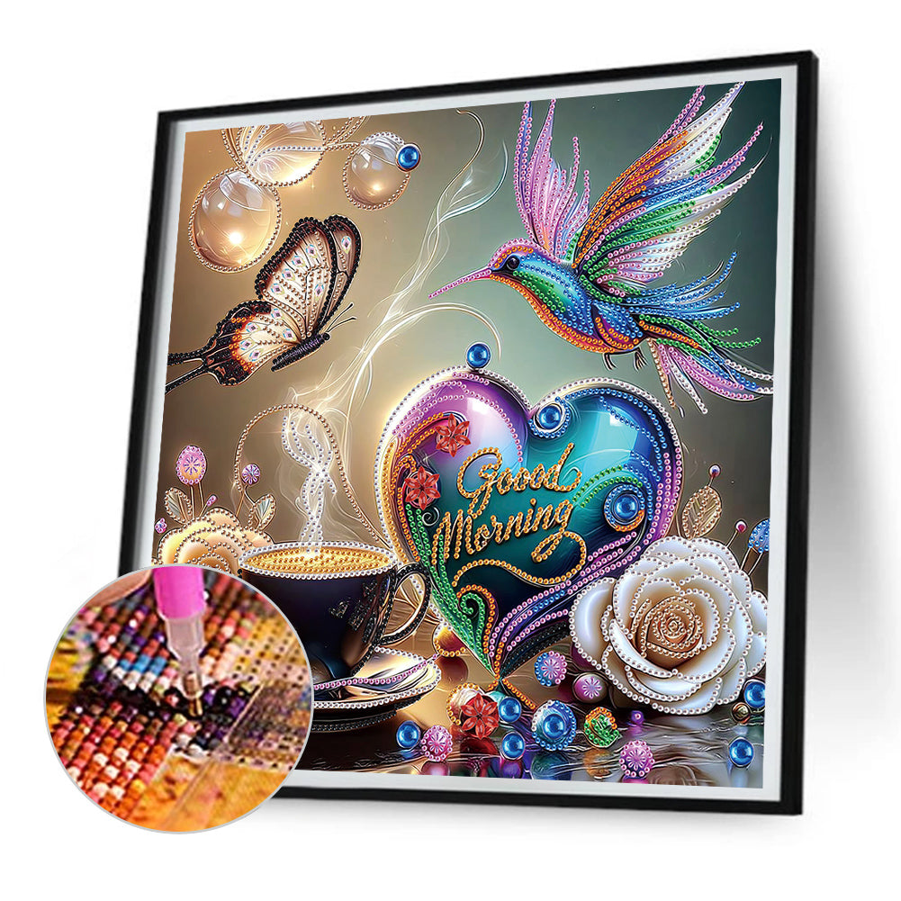 Diamond Painting - Partial Special Shaped - Hummingbird (40*40CM)