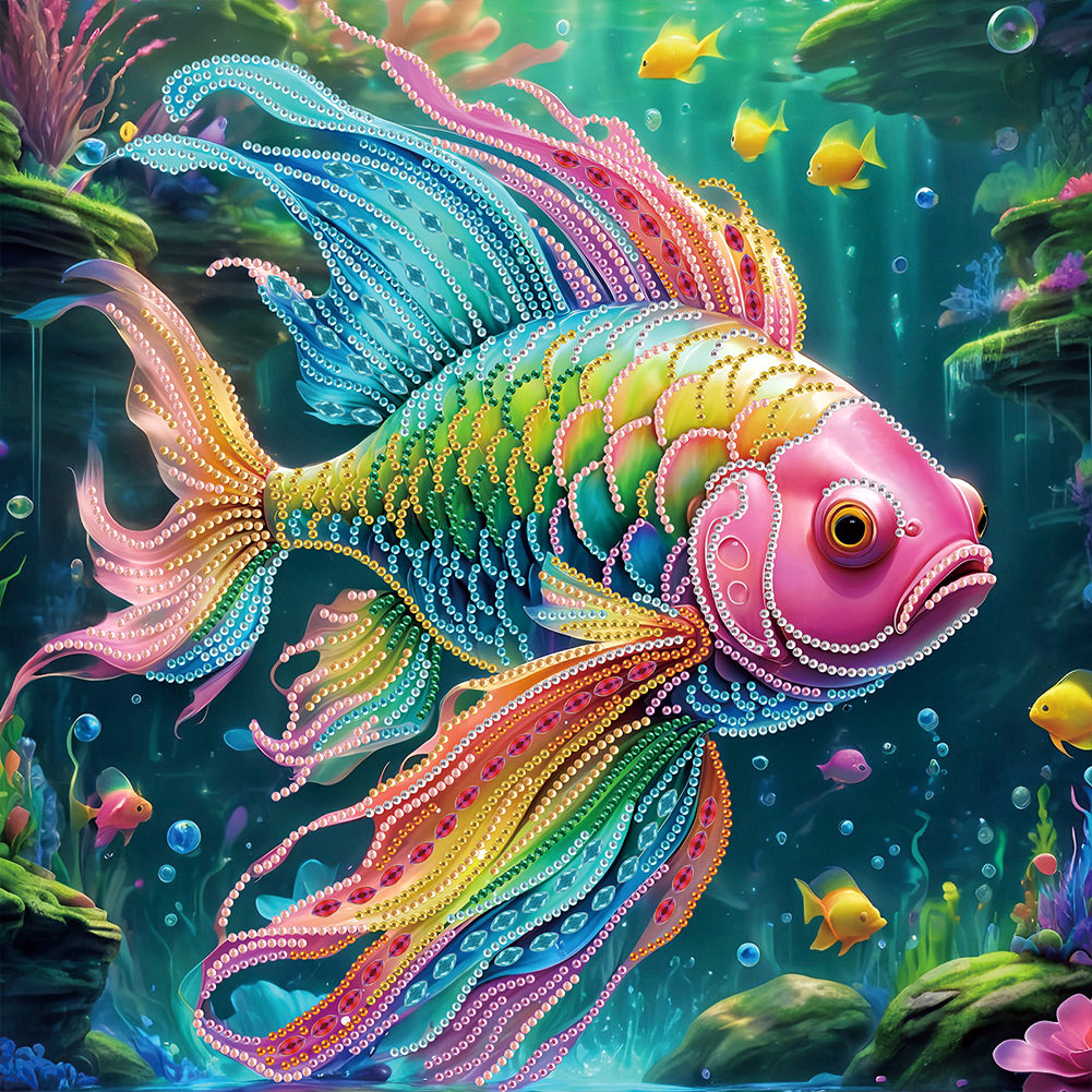 Diamond Painting - Partial Special Shaped - Fish (40*40CM)