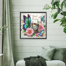 Load image into Gallery viewer, Diamond Painting - Partial Special Shaped - Butterfly Coffee (40*40CM)
