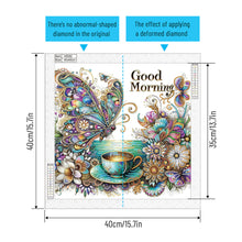 Load image into Gallery viewer, Diamond Painting - Partial Special Shaped - Butterfly Coffee (40*40CM)

