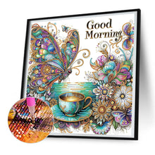 Load image into Gallery viewer, Diamond Painting - Partial Special Shaped - Butterfly Coffee (40*40CM)
