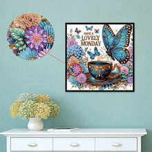 Load image into Gallery viewer, Diamond Painting - Partial Special Shaped - Butterfly Coffee (40*40CM)
