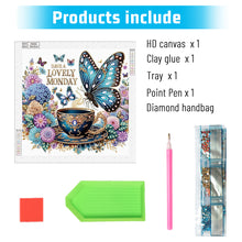 Load image into Gallery viewer, Diamond Painting - Partial Special Shaped - Butterfly Coffee (40*40CM)
