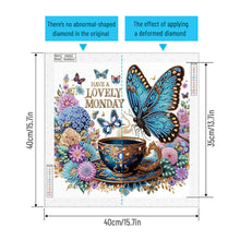 Load image into Gallery viewer, Diamond Painting - Partial Special Shaped - Butterfly Coffee (40*40CM)
