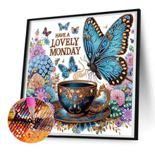Load image into Gallery viewer, Diamond Painting - Partial Special Shaped - Butterfly Coffee (40*40CM)
