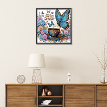 Load image into Gallery viewer, Diamond Painting - Partial Special Shaped - Butterfly Coffee (40*40CM)
