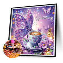 Load image into Gallery viewer, Diamond Painting - Partial Special Shaped - Butterfly Coffee (40*40CM)
