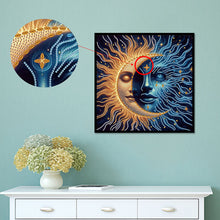 Load image into Gallery viewer, Diamond Painting - Partial Special Shaped - Sun And Moon Faces (40*40CM)
