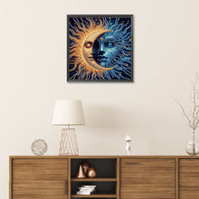 Load image into Gallery viewer, Diamond Painting - Partial Special Shaped - Sun And Moon Faces (40*40CM)
