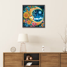 Load image into Gallery viewer, Diamond Painting - Partial Special Shaped - Sun And Moon Faces (40*40CM)
