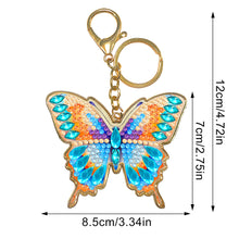 Load image into Gallery viewer, Metal Double Sided Special Shaped Golden Butterfly Diamond Art Keyring DIY Craft
