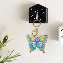 Load image into Gallery viewer, Metal Double Sided Special Shaped Golden Butterfly Diamond Art Keyring DIY Craft
