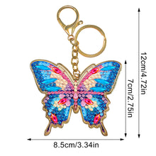 Load image into Gallery viewer, Metal Double Sided Special Shaped Golden Butterfly Diamond Art Keyring DIY Craft
