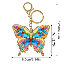 Load image into Gallery viewer, Metal Double Sided Special Shaped Golden Butterfly Diamond Art Keyring DIY Craft
