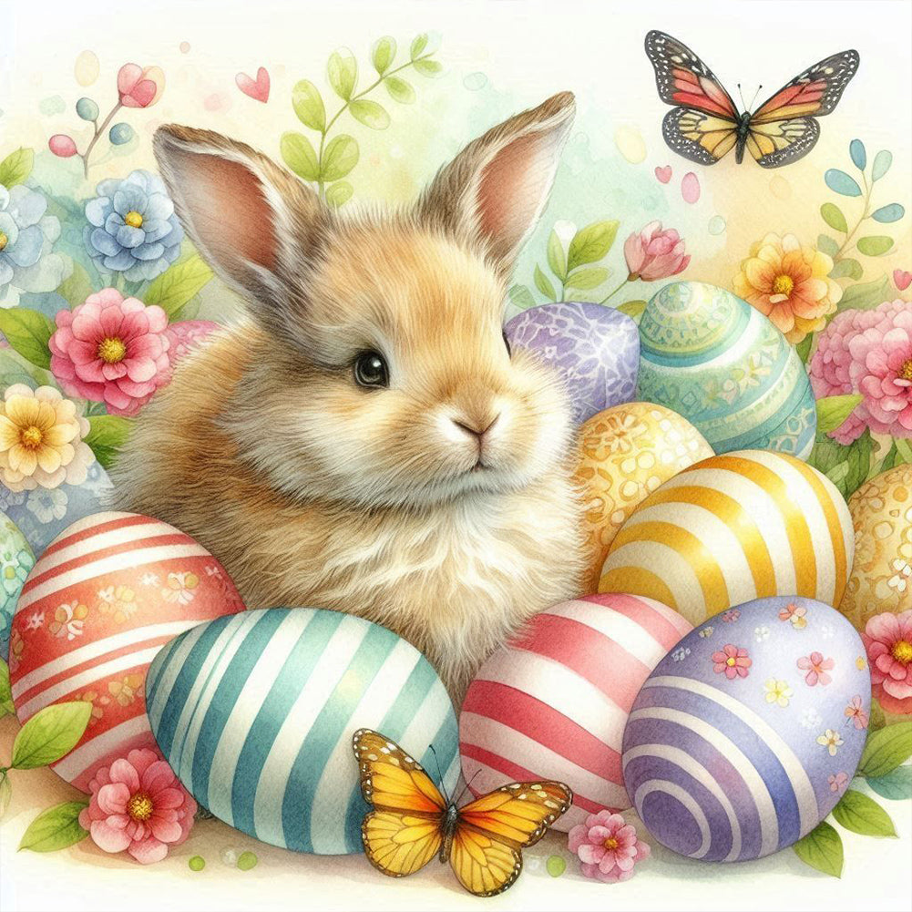 Diamond Painting - Full Round - Easter Egg Bunny (30*30CM)