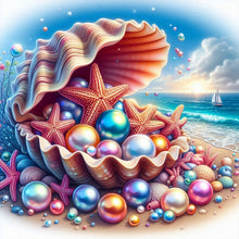 Load image into Gallery viewer, Diamond Painting - Full Round - Shell Starfish Pearl (30*30CM)
