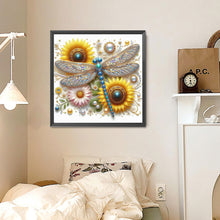 Load image into Gallery viewer, Diamond Painting - Full Round - Sunflower Dragonfly (30*30CM)
