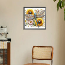 Load image into Gallery viewer, Diamond Painting - Full Round - Sunflower Dragonfly (30*30CM)
