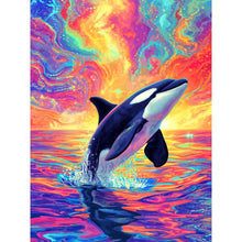 Load image into Gallery viewer, Diamond Painting - Full Round - Sunset Whale (30*40CM)
