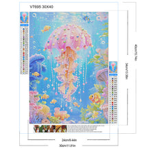 Load image into Gallery viewer, Diamond Painting - Full Round - Jellyfish in the Sea (30*40CM)
