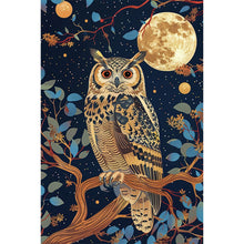 Load image into Gallery viewer, Diamond Painting - Full Round - Full moon owl (40*60CM)
