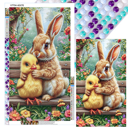 Diamond Painting - Full Round - Chicken rabbit animal series (40*70CM)