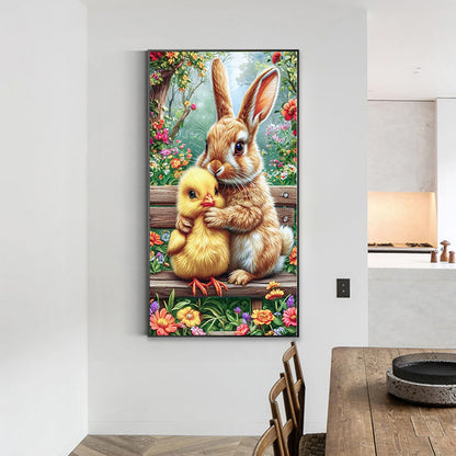 Diamond Painting - Full Round - Chicken rabbit animal series (40*70CM)