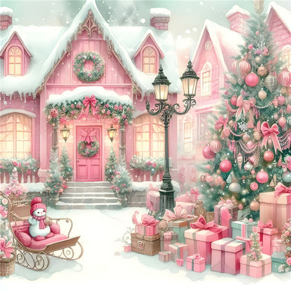 Diamond Painting - Full Round - Christmas Snow Scene (30*30CM)