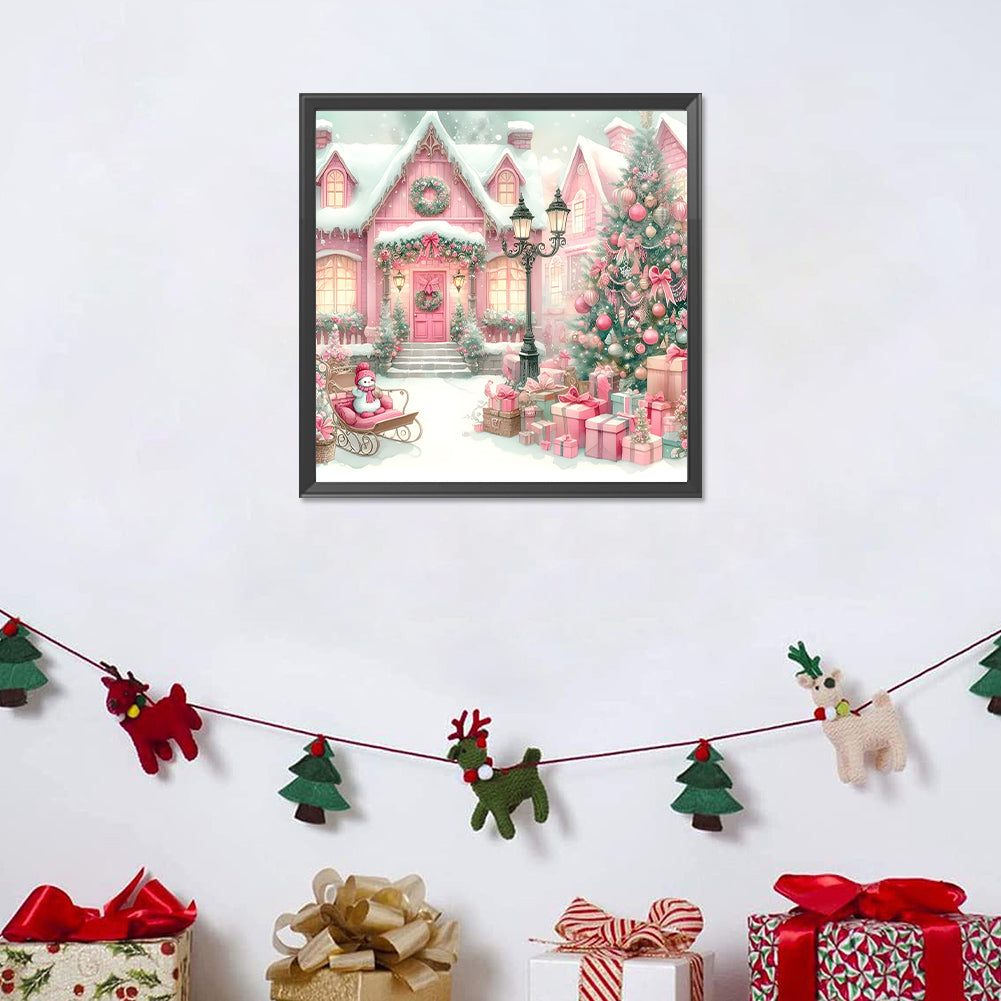 Diamond Painting - Full Round - Christmas Snow Scene (30*30CM)