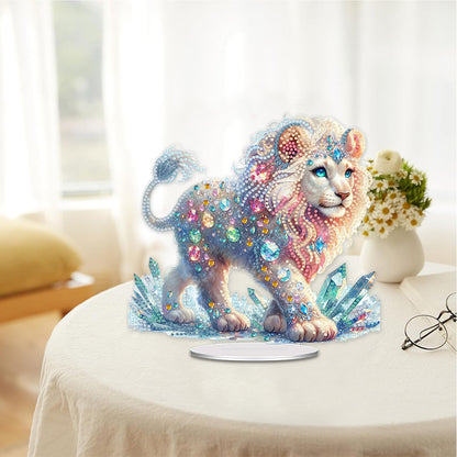Acrylic Special Shaped Lion Diamond Painting Desktop Decorations for Beginner