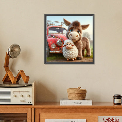 Diamond Painting - Full Square - Truck donkey (30*30CM)