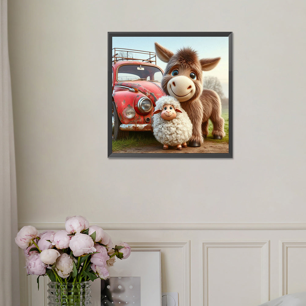 Diamond Painting - Full Square - Truck donkey (30*30CM)