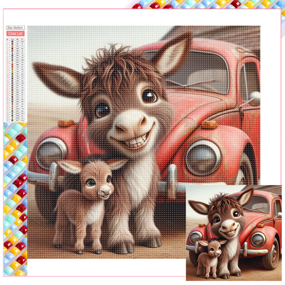 Diamond Painting - Full Square - Truck donkey (30*30CM)