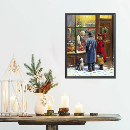 Diamond Painting - Full Square - Christmas winter couple shopping (30*40CM)