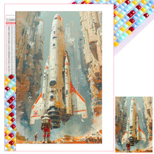 Load image into Gallery viewer, Diamond Painting - Full Square - Space rocket lighthouse (40*60CM)
