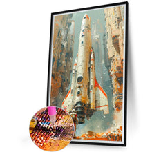 Load image into Gallery viewer, Diamond Painting - Full Square - Space rocket lighthouse (40*60CM)
