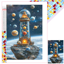 Load image into Gallery viewer, Diamond Painting - Full Square - Space rocket lighthouse (40*60CM)
