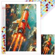 Load image into Gallery viewer, Diamond Painting - Full Square - Space rocket lighthouse (40*60CM)
