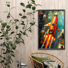 Load image into Gallery viewer, Diamond Painting - Full Square - Space rocket lighthouse (40*60CM)
