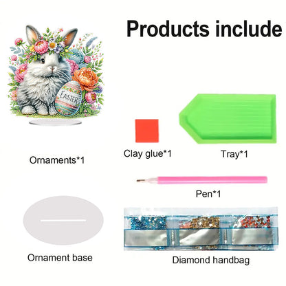 Acrylic Special Shape Easter Cake Desktop Diamond Art Kits for Home Office Decor