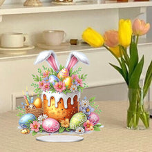 Load image into Gallery viewer, Acrylic Special Shape Easter Cake Desktop Diamond Art Kits for Home Office Decor
